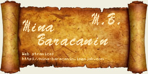 Mina Baračanin vizit kartica